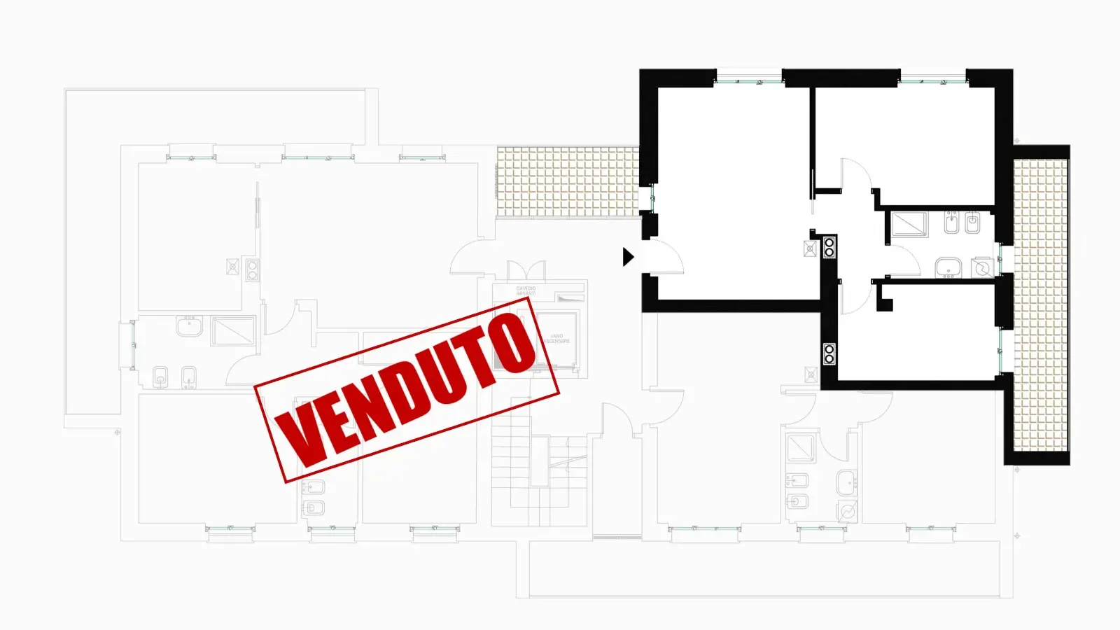 Trilocale in Condominio Grazia - 1° piano, CODOGNO
